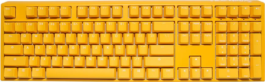 DuckyChannel Ducky One 3 - Tastatur - Hintergrundbeleuchtung - USB - QWERTZ - Deutsch - Tastenschalter: CHERRY MX Clear - Yellow Ducky (DKON2108ST-WDEPDYDYYYC1)