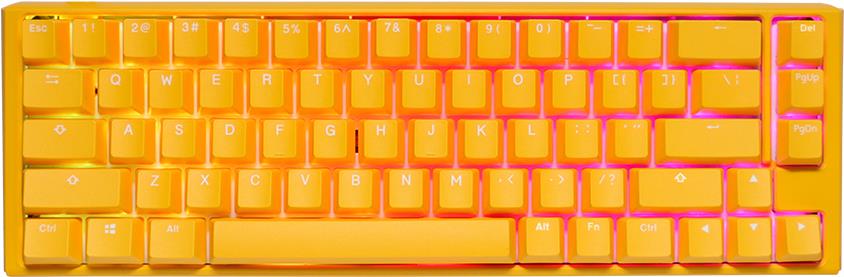 DuckyChannel Ducky One 3 SF - Tastatur - Hintergrundbeleuchtung - USB - QWERTZ - Deutsch - Tastenschalter: CHERRY MX Silent Red - Yellow Ducky (DKON2167ST-SDEPDYDYYYC1)