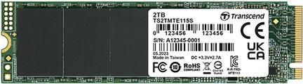 Transcend 115S - SSD - 1TB - intern - M.2 2280 (doppelseitig) - PCIe 3.0 x4 (NVMe) (TS1TMTE115S)