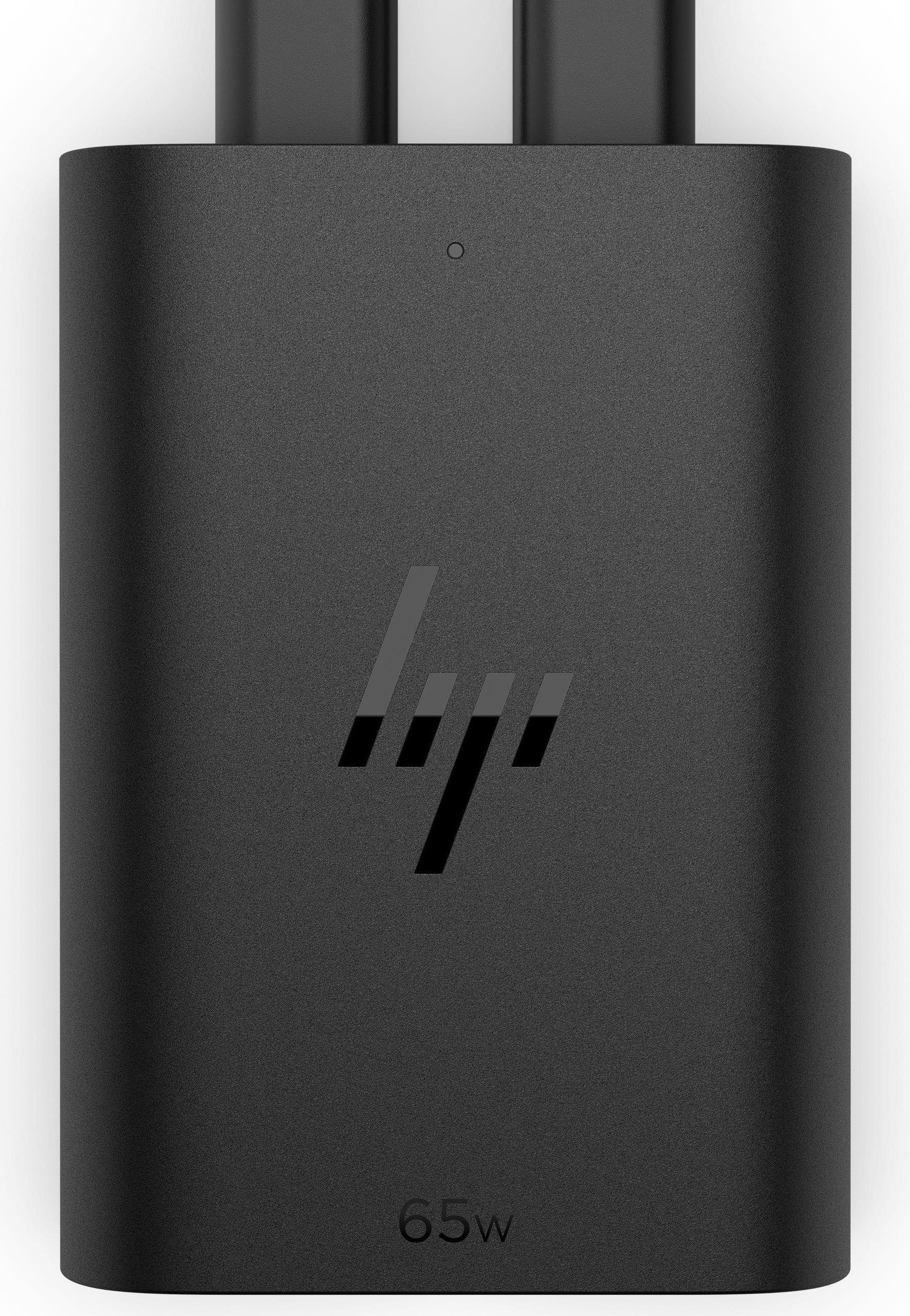 HP GaN USB-C Laptop Charger - Netzteil - Wechselstrom 115/230 V - 65 Watt - Ausgangsanschlüsse: 2 (600Q8AA)