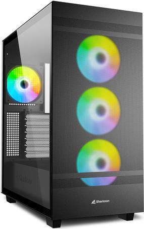 Sharkoon Rebel C50 RGB ATX. Formfaktor: Full Tower, Typ: PC, Produktfarbe: Schwarz. Installierte Lüfter (Vorderseite): 3x 120 mm, Durchmesser unterstützte Vorderseitenlüfter: 120,140 mm, Durchmesser unterstützte Seitenlüfter: 120 mm. Unterstützte Hard-Disk Drive Größen: 2.5,3.5" . Breite: 230 mm, Tiefe: 460 mm, Höhe: 495 mm (4044951038244)