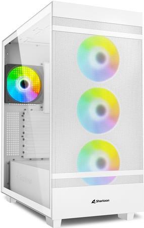 Sharkoon Rebel C50 RGB ATX. Formfaktor: Full Tower, Typ: PC, Produktfarbe: Weiß. Installierte Lüfter (Vorderseite): 3x 120 mm, Durchmesser unterstützte Vorderseitenlüfter: 120,140 mm, Durchmesser unterstützte Seitenlüfter: 120 mm. Unterstützte Hard-Disk Drive Größen: 2.5,3.5" . Breite: 230 mm, Tiefe: 460 mm, Höhe: 495 mm (4044951038251)