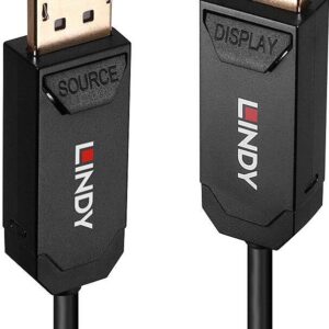 Lindy - DisplayPort-Kabel - DisplayPort (M) zu DisplayPort (M) - DisplayPort 2,0 - 10,0m - unterstützt 8K 60 Hz (7680 x 4320), UHBR10 - Schwarz (38520)