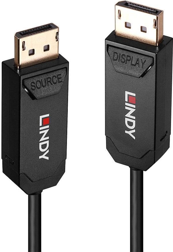 Lindy - DisplayPort-Kabel - DisplayPort (M) zu DisplayPort (M) - DisplayPort 2,0 - 10,0m - unterstützt 8K 60 Hz (7680 x 4320), UHBR10 - Schwarz (38520)