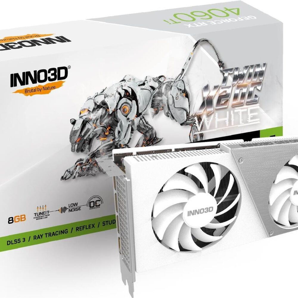 InnoVISION Inno3D GeForce RTX 4060 Ti TWIN X2 OC - Grafikkarten - GeForce RTX 4060 Ti - 8GB GDDR6 - PCIe 4,0 x8 - 3 x DisplayPort, HDMI - Box (N406T2-08D6X-171153W)