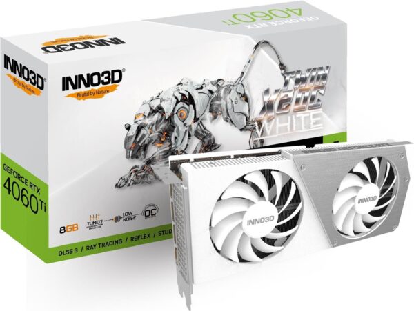 InnoVISION Inno3D GeForce RTX 4060 Ti TWIN X2 OC - Grafikkarten - GeForce RTX 4060 Ti - 8GB GDDR6 - PCIe 4,0 x8 - 3 x DisplayPort, HDMI - Box (N406T2-08D6X-171153W)
