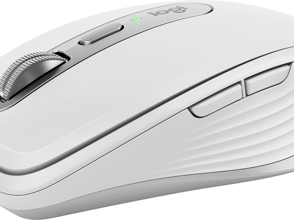 Logitech MX Anywhere 3S - Maus - optisch - 6 Tasten - kabellos - Bluetooth - Logitech Logi Bolt USB-Receiver - Pale Gray (910-006930)