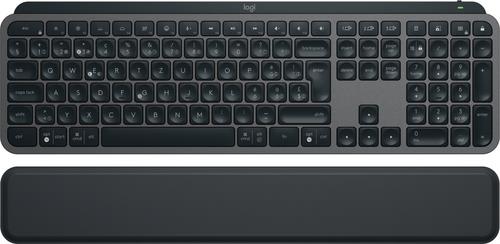 Logitech MX Keys S - Tastatur - hinterleuchtet - kabellos - Bluetooth LE - QWERTZ - Schweiz - Tastenschalter: Scissor-Key - Graphite - mit Palm Rest (920-011573)