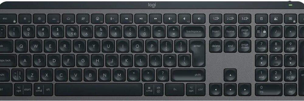 Logitech MX Keys S - Tastatur - hinterleuchtet - kabellos - Bluetooth LE - QWERTY - US-Englisch - Tastenschalter: Scissor-Key - Graphite (920-011587)