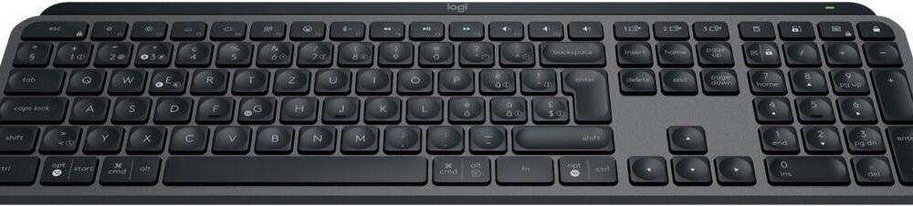 Logitech MX Keys S - Tastatur - hinterleuchtet - kabellos - Bluetooth LE - QWERTY - US International - Tastenschalter: Scissor-Key - Graphite - mit Palm Rest