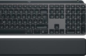 Logitech MX Keys S Combo - Tastatur-und-Maus-Set - hinterleuchtet - kabellos - Bluetooth LE - QWERTZ - Schweiz - Tastenschalter: Scissor-Key - Graphite - mit Palm Rest (920-011608)