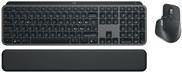 Logitech MX Keys S Combo - Tastatur-und-Maus-Set - hinterleuchtet - kabellos - Bluetooth LE - Nordisch (Dänisch/Finnisch/Norwegisch/Schwedisch) - Tastenschalter: Scissor-Key - Graphite - mit Palm Rest (920-011612)