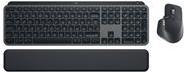 Logitech MX Keys S Combo - Tastatur-und-Maus-Set - hinterleuchtet - kabellos - Bluetooth LE - QWERTY - US International - Tastenschalter: Scissor-Key - Graphite (920-011614)