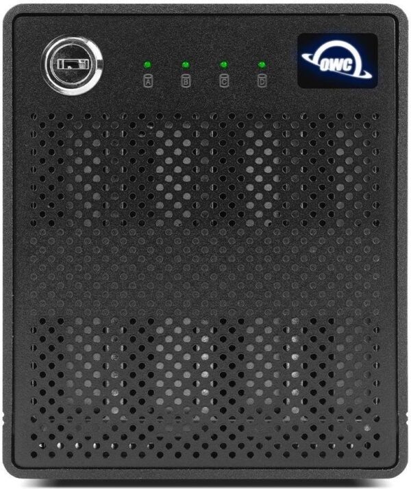 OWC ThunderBay 4 mini - HDD / SSD-Gehäuse - 2.5"  - SATA - Serial ATA II - Serial ATA III - 40 Gbit/s - USB Anschluss - Schwarz (OWCTB3QMJB000)