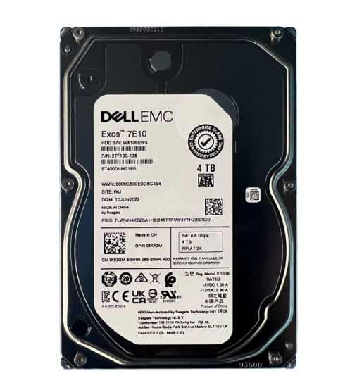 Dell Seagate ST4000NM018B - Kunden-Kit - Festplatte - 4TB - Hot-Swap - 3.5" (8,9 cm) - SATA 6Gb/s - 7200 U/min (6KR2M)