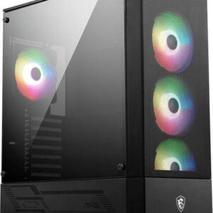 MSI MAG FORGE 112R - Mid tower - ATX - Seitenteil mit Fenster (gehärtetes Glas) - keine Spannungsversorgung (ATX) - USB/Audio (306-7G16X23-809)