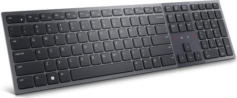 Dell Premier KB900 - Tastatur - Zusammenarbeit - hinterleuchtet - kabellos - 2.4 GHz, Bluetooth 5.1 - QWERTZ - Deutsch - Graphite - mit 3 Jahre Advanced Exchange-Service