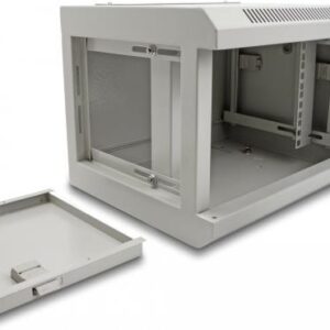 Delock - Gehäuse - with glass door - geeignet für Wandmontage - Grau - 4U - 25,4 cm (10") (43416)
