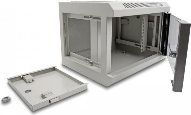 Delock - Gehäuse - with glass door - geeignet für Wandmontage - Grau - 4U - 25,4 cm (10") (43416)