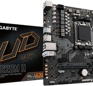 Gigabyte A620M H - Motherboard - micro ATX - Socket AM5 - AMD A620 Chipsatz - USB 3,2 Gen 1, USB-C 3,2 Gen 1 - Gigabit LAN - Onboard-Grafik (CPU erforderlich) - HD Audio (8-Kanal) (A620M H)