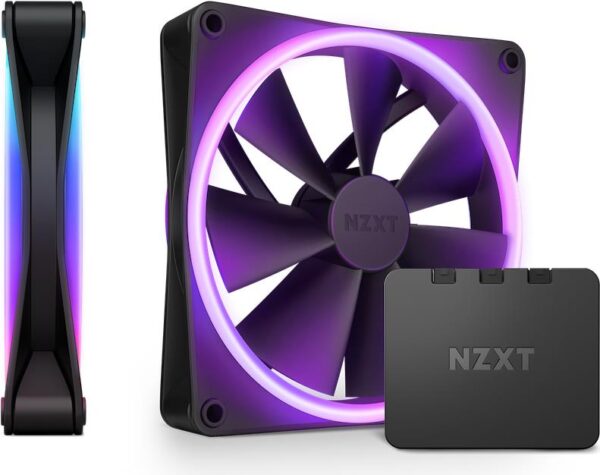 NZXT F Series F140 RGB DUO - Gehäuselüfter - 140 mm - Schwarz (RF-D14DF-B1)