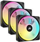 CORSAIR iCUE LINK QX120 RGB - Gehäuselüfter - mit Temperatursensor - 120 mm - Schwarz (Packung mit 3) (CO-9051002-WW)
