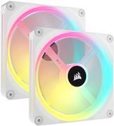 CORSAIR iCUE LINK QX140 RGB - Gehäuselüfter - mit Temperatursensor - 140 mm - weiß (Packung mit 2) (CO-9051008-WW)