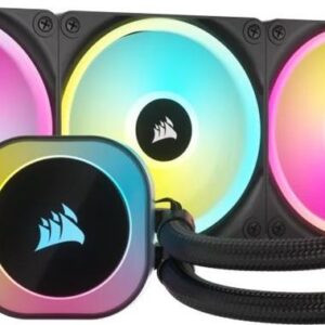 CORSAIR iCUE Link H150I RGB - Prozessor-Flüssigkeitskühlsystem - Kühlergröße: 360 mm - (für: LGA1156, LGA1155, LGA1150, LGA1151, AM4, LGA1200, LGA1700, AM5) - Kupfer - 120 mm (CW-9061003-WW)