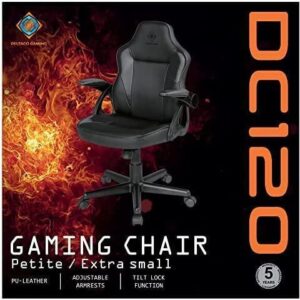 DELTACO GAMING PU-leather Junior Stuhl höhenverstellbar, sw GAM-130 (GAM-130)