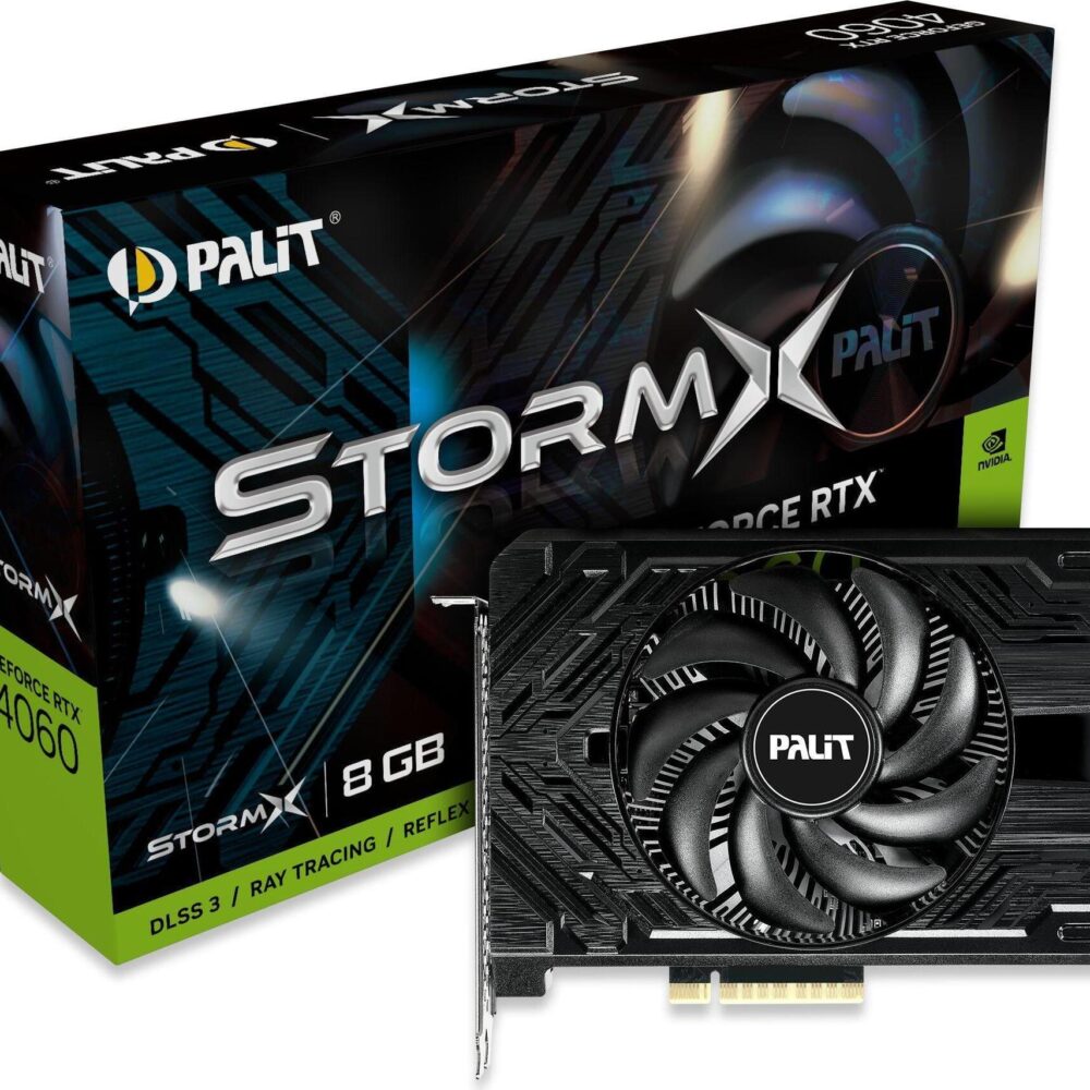 Palit GeForce RTX 4060 StormX - Grafikkarten - GeForce RTX 4060 - 8GB GDDR6 - PCIe 4,0 - HDMI, 3 x DisplayPort (NE64060019P1-1070F)