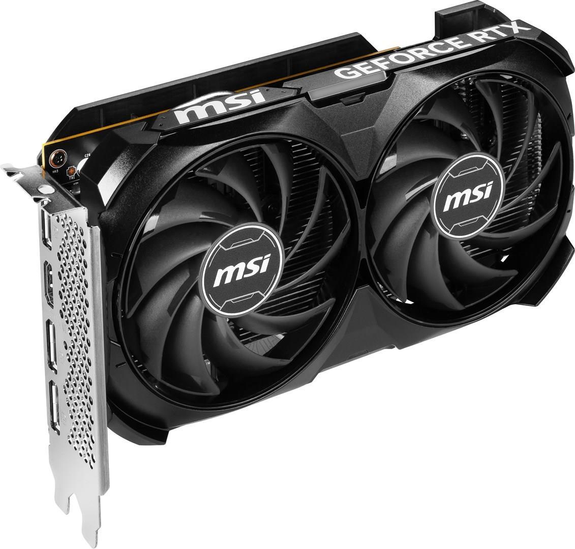 MSI GeForce RTX 4060 VENTUS 2X BLACK 8G OC - Grafikkarten - GeForce RTX 4060 - 8GB GDDR6 - PCIe 4,0 x8 - HDMI, 3 x DisplayPort - Box (V516-004R)