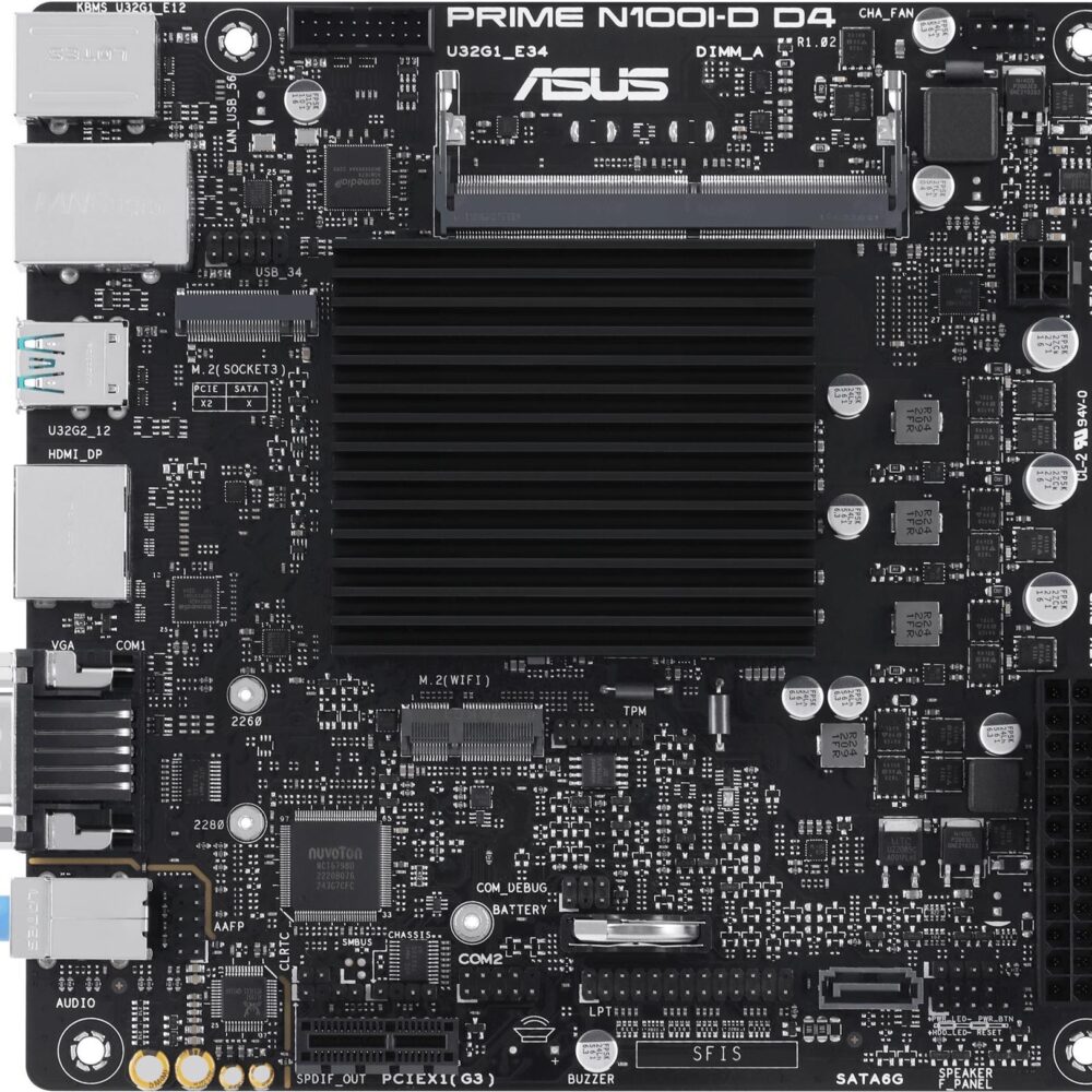 ASUS PRIME N100I-D D4-CSM (INTEL,Intel SoC,DDR4,mITX) (90MB1F70-M0EAYC)