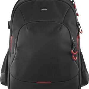 Hama "Ohio" - Aufrecht für Kamera - 200, stabiler Fotokoffer für Handgepäck - recycelter Polyester - Schwarz / Rot (00121347)