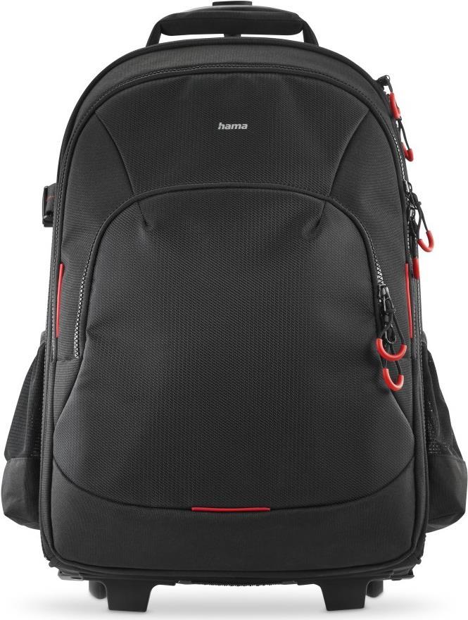 Hama "Ohio" - Aufrecht für Kamera - 200, stabiler Fotokoffer für Handgepäck - recycelter Polyester - Schwarz / Rot (00121347)