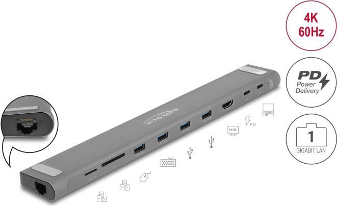 Delock - Dockingstation - USB-C / Thunderbolt 3 - HDMI (87895)