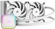 CORSAIR iCUE H100i RGB ELITE - Prozessor-Flüssigkeitskühlsystem - Kühlergröße: 240 mm - (für: LGA1156, LGA1366, LGA1155, LGA2011, LGA1150, LGA1151, AM4, LGA2066, sTR4, sTRX4, LGA1200, LGA1700, AM5) - Kupfer - 120 mm - weiß (CW-9060078-WW)