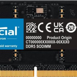 Crucial - DDR5 - Modul - 32 GB - SO DIMM 262-PIN - 5600 MHz / PC5-44800 - CL46 - 1.1 V - non-ECC (CT32G56C46S5)