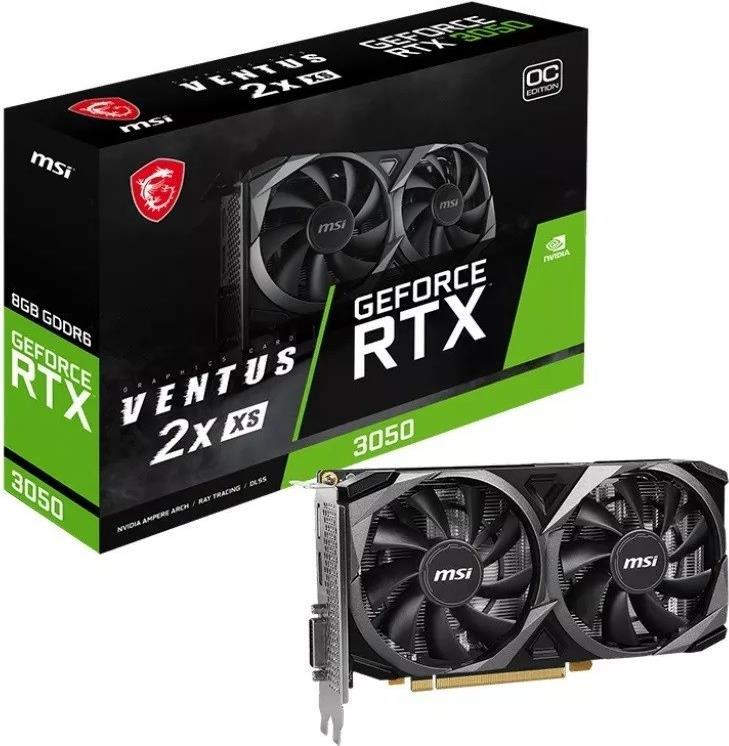 MSI GEFORCE RTX 3050 VENTUS 2X XS 8G OC Grafikkarte NVIDIA 8 GB GDDR6 (V809-4266R)