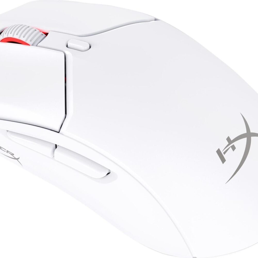 HP Inc. HyperX Pulsefire Haste 2 - Maus - optisch - 6 Tasten - kabellos, kabelgebunden - 2,4 GHz, Bluetooth 5,0 - kabelloser Empfänger (USB) - weiß (6N0A9AA)