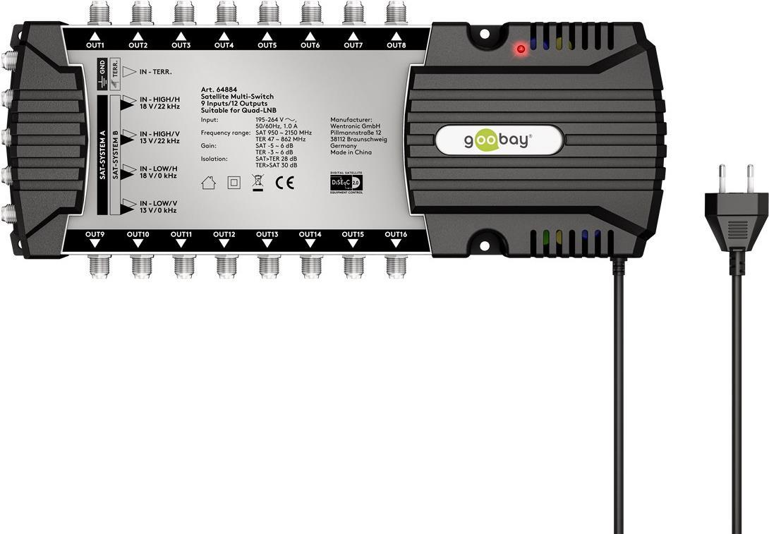 Goobay Sat-Multischalter 9 Eingänge/16 Ausgänge (64884)