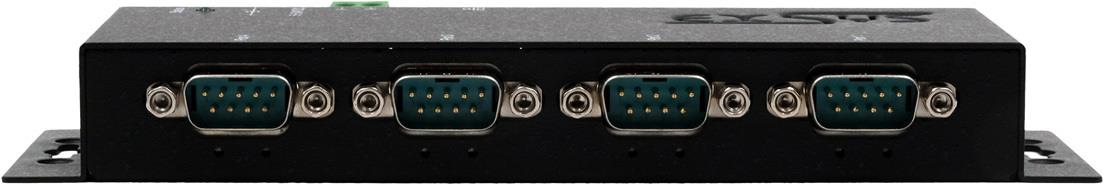 EXSYS GmbH Etherent zu 4 x RS-232/422/485, inkl. 12V/3A Netzteil, PoE (EX-6124-2POE)