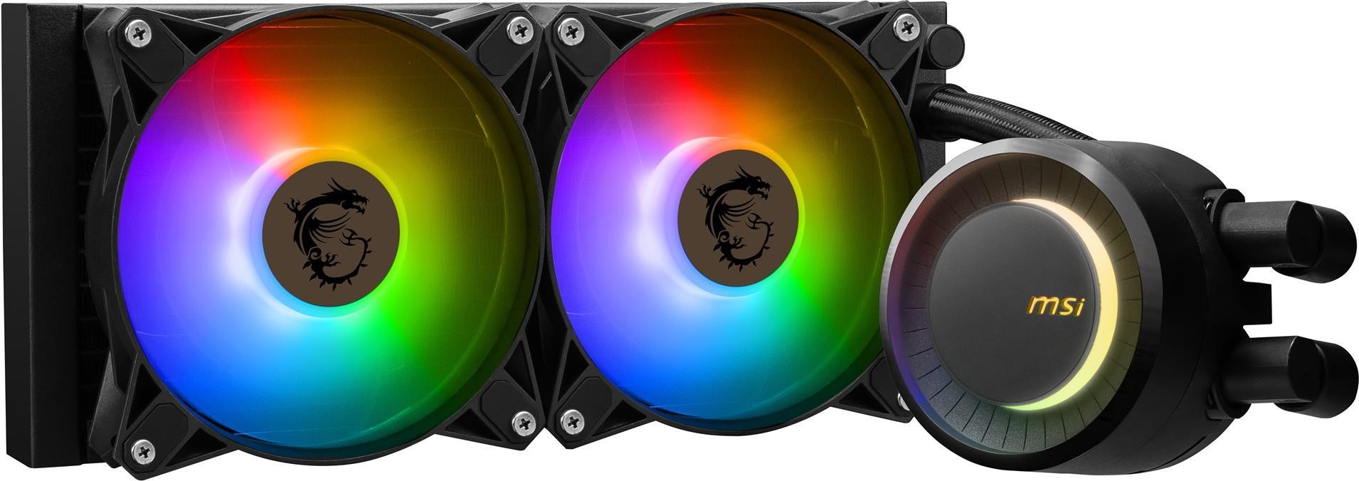 MSI MAG CORELIQUID E240 - Prozessor-Flüssigkeitskühlsystem - Kühlergröße: 240 mm - (für: LGA1156, LGA1155, LGA1150, LGA1151, AM4, LGA1200, LGA1700, AM5) - Kupfersockel - 120 mm (306-7ZW5E17-C24)