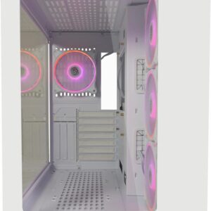 LC-Power Gaming 807W - Midi Tower - PC - Weiß - ATX - EATX - micro ATX - Mini-ITX - Metall - Kunststoff - Gehärtetes Glas - Blau - Grün - Rot (ATX GAMING 807W)