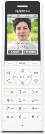 AVM FRITZ!Fon X6 - Schnurloses Erweiterungshandgerät - Anrufbeantworter - mit Internetradio mit Rufnummernanzeige - ECO DECTGAP - dreiweg Anruffunktion - SIP - weiß (20002987)