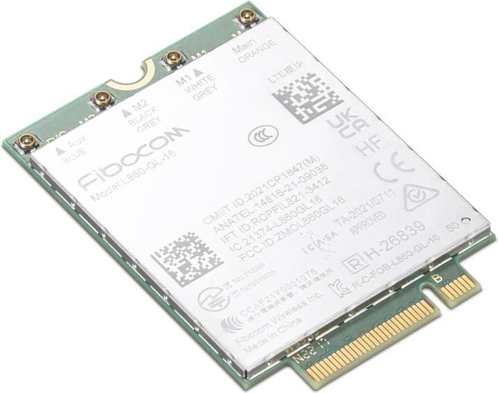 Lenovo Fibocom L860-GL-16 - Drahtloses Mobilfunkmodem - 4G LTE - M.2 Card - für ThinkPad L13 Yoga Gen 4, L14 Gen 4, L15 Gen 4, P1 Gen 6, T14s Gen 4 (4XC1M72794)