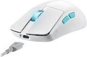 ASUS ROG Harpe Ace - Aim Lab Edition - Maus - optisch - 5 Tasten - kabellos, kabelgebunden - USB, 2,4 GHz, Bluetooth 5,1 - USB ROG Omni Funkempfänger - weiß (90MP02W0-BMUA10)