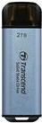 Transcend ESD300C - SSD - 1 TB - extern (tragbar) - USB 3.2 Gen 2x1 (USB-C Steckverbinder) - himmelblau