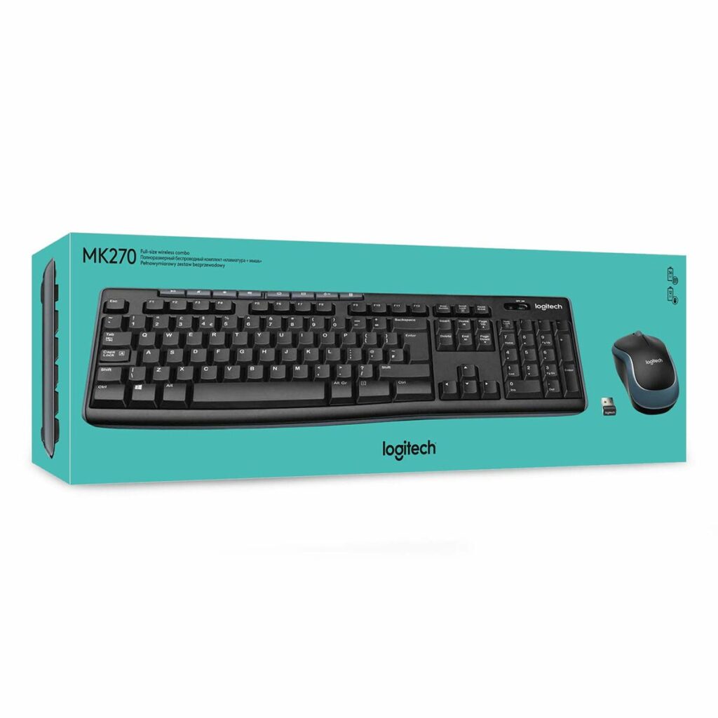 Tastiera Wireless Logitech K270 Nero Qwerty in Spagnolo 2.4 GHz