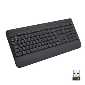 Tastiera Wireless Logitech Signature K650 Qwerty in Spagnolo Nero Acciaio