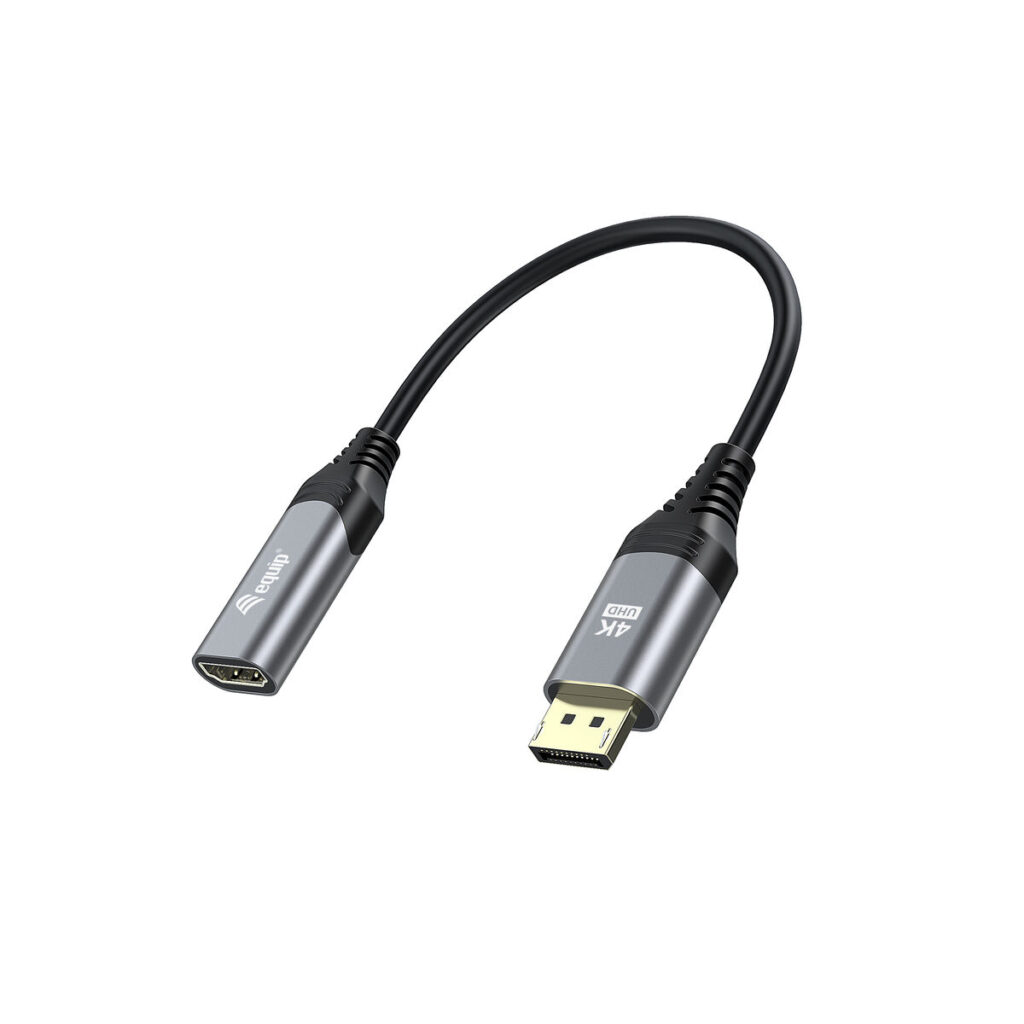 Adattatore DisplayPort con HDMI Equip 133445 Nero Dorato 15 cm